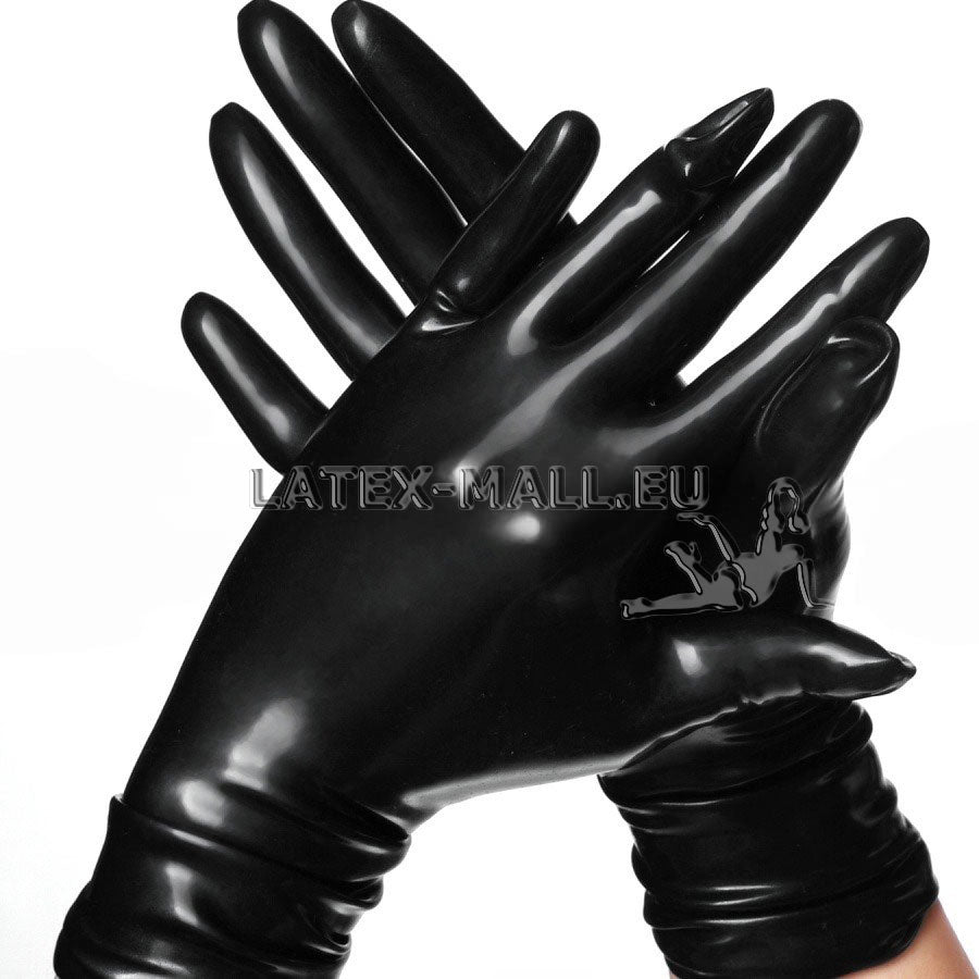 Latex rubber fetish gloves