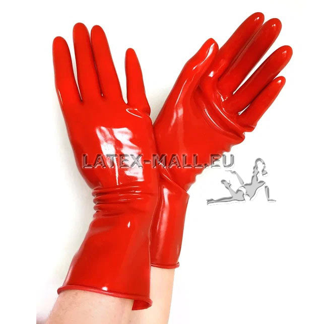 LATEX GLOVES SHORT RED